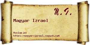Magyar Izrael névjegykártya